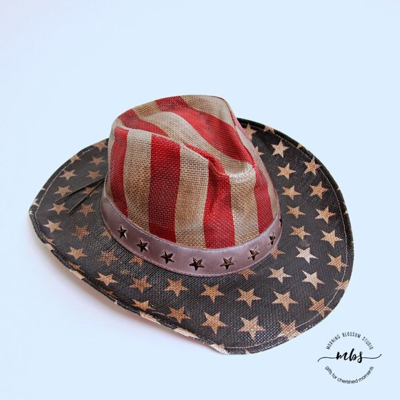 Cody James American Flag Straw‎ Cowboy Drifter Hat main image 11